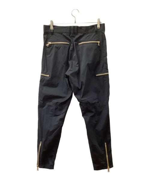 BALMAIN（バルマン）BALMAIN (バルマン) マルチジップクロップドパンツ ブラック サイズ:Mの古着・服飾アイテム