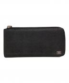 PORTERポーター）の古着「ラウンドファスナーロングウォレット」｜ブラック