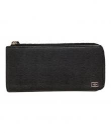 PORTER（ポーター）の古着「ラウンドファスナーロングウォレット」｜ブラック