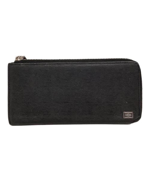 PORTER（ポーター）PORTER (ポーター) ラウンドファスナーロングウォレット ブラックの古着・服飾アイテム