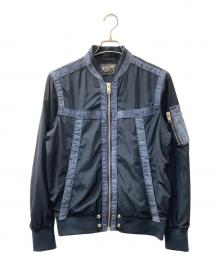 DIESEL（ディーゼル）の古着「デニムナイロンジャケット」｜ネイビー
