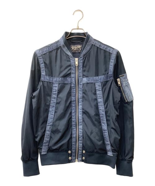 DIESEL（ディーゼル）DIESEL (ディーゼル) デニムナイロンジャケット ネイビー サイズ:Mの古着・服飾アイテム