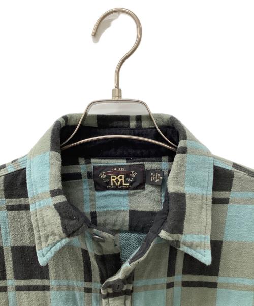 RRL（ダブルアールエル）RRL (ダブルアールエル) 長袖シャツ グレー×ブルー サイズ:Mの古着・服飾アイテム