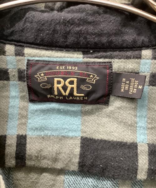 RRL（ダブルアールエル）RRL (ダブルアールエル) 長袖シャツ グレー×ブルー サイズ:Mの古着・服飾アイテム