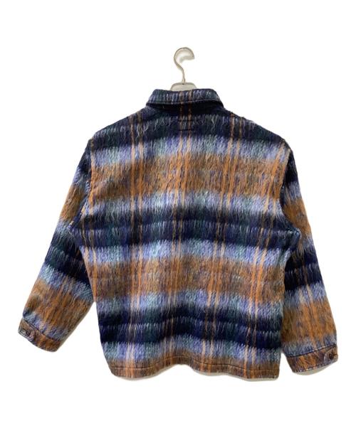 Schott（ショット）Schott (ショット) SHAGGY PLAID SHIR ブラウン×ブルー サイズ:XLの古着・服飾アイテム