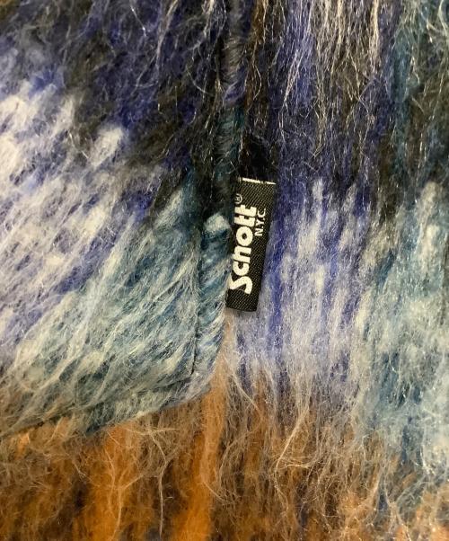 Schott（ショット）Schott (ショット) SHAGGY PLAID SHIR ブラウン×ブルー サイズ:XLの古着・服飾アイテム