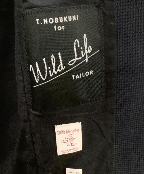 Wild Life Tailor（ワイルドライフテイラー）Wild Life Tailor (ワイルドライフテイラー) ジレ ネイビー×ブラック サイズ:Sの古着・服飾アイテム