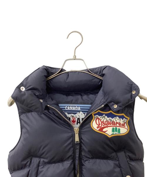 DSQUARED2（ディースクエアード）DSQUARED2 (ディースクエアード) ダウンベスト ネイビー サイズ:42の古着・服飾アイテム