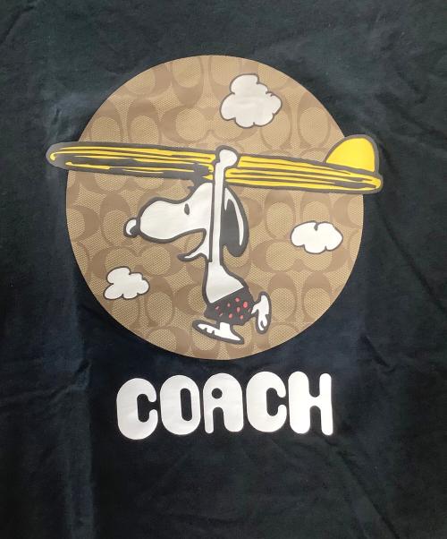 COACH（コーチ）COACH (コーチ) PEANUTS (ピーナッツ) 半袖カットソー ブラック サイズ:XSの古着・服飾アイテム