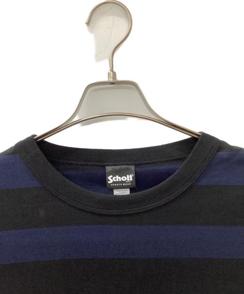 Schott（ショット）Schott (ショット) 長袖カットソー ネイビー×ブラック サイズ:XL 未使用品の古着・服飾アイテム