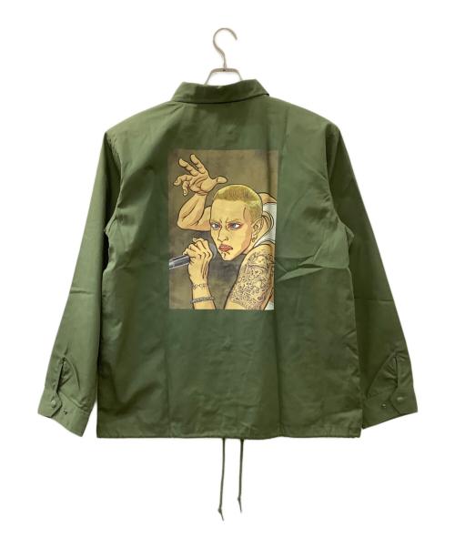 APPLEBUM（アップルバム）APPLEBUM (アップルバム) 浮世絵 Eminem コーチジャケット カーキ サイズ:XLの古着・服飾アイテム