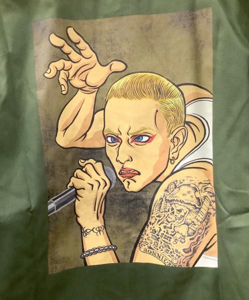 APPLEBUM（アップルバム）APPLEBUM (アップルバム) 浮世絵 Eminem コーチジャケット カーキ サイズ:XLの古着・服飾アイテム