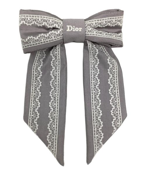 Christian Dior（クリスチャン ディオール）Christian Dior (クリスチャン ディオール) Barrette large Dior Twist グレーの古着・服飾アイテム