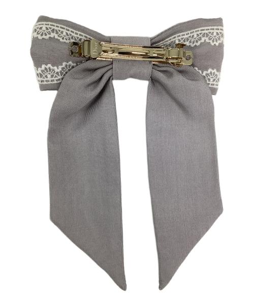 Christian Dior（クリスチャン ディオール）Christian Dior (クリスチャン ディオール) Barrette large Dior Twist グレーの古着・服飾アイテム