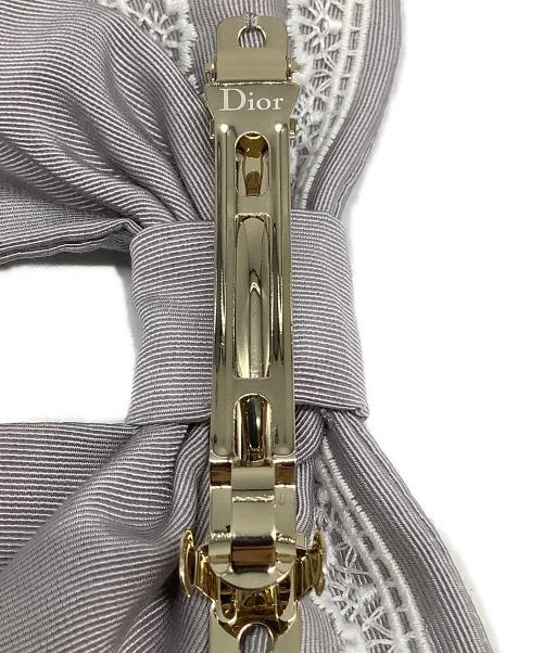 Christian Dior（クリスチャン ディオール）Christian Dior (クリスチャン ディオール) Barrette large Dior Twist グレーの古着・服飾アイテム