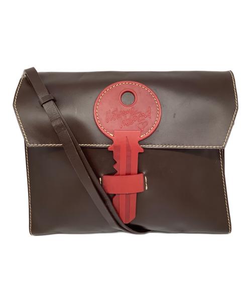 Vivienne Westwood（ヴィヴィアンウエストウッド）Vivienne Westwood (ヴィヴィアンウエストウッド) キーモチーフショルダーバッグ ブラウンの古着・服飾アイテム