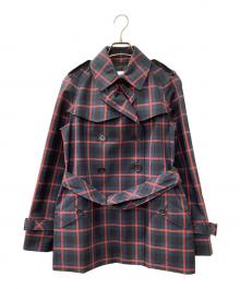 COACH（コーチ）の古着「トレンチコート」｜ネイビー×レッド