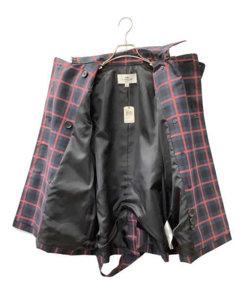 COACH（コーチ）COACH (コーチ) トレンチコート ネイビー×レッド サイズ:XSの古着・服飾アイテム