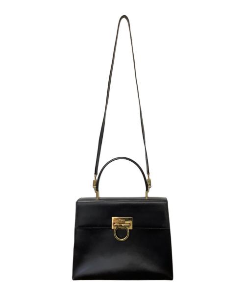 Salvatore Ferragamo（サルヴァトーレ フェラガモ）Salvatore Ferragamo (サルヴァトーレ フェラガモ) 2WAYショルダーバッグ ブラックの古着・服飾アイテム