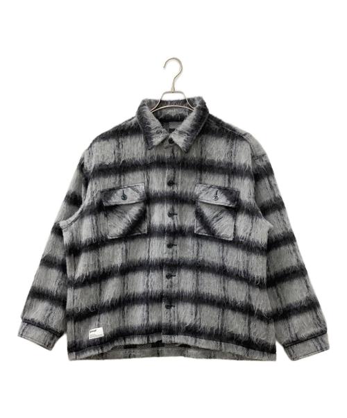 Schott（ショット）Schott (ショット) SHAGGY PLAID SHIRT グレー サイズ:XLの古着・服飾アイテム