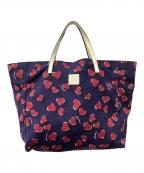 GUCCIグッチ）の古着「ハートビート ハンドバッグ」｜ネイビー×レッド