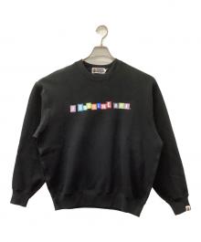 A BATHING APE（アベイシングエイプ）の古着「LOGO RELAXED FIT CREWNECK SWEATSHIRT」｜ブラック