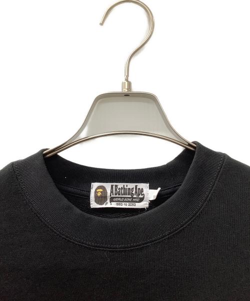 A BATHING APE（アベイシングエイプ）A BATHING APE (アベイシングエイプ) LOGO RELAXED FIT CREWNECK SWEATSHIRT ブラック サイズ:Sの古着・服飾アイテム