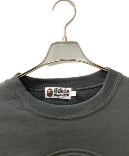 A BATHING APE（アベイシングエイプ）A BATHING APE (アベイシングエイプ) クルーネックスウェット グレー サイズ:Lの古着・服飾アイテム