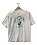A BATHING APEアベイシングエイプ）の古着「半袖カットソー」｜ホワイト×ブルー