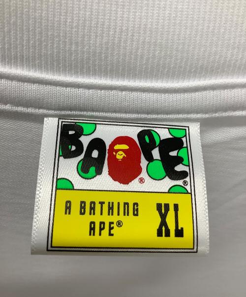 A BATHING APE（アベイシングエイプ）A BATHING APE (アベイシングエイプ) 半袖カットソー ホワイト×ブルー サイズ:XLの古着・服飾アイテム