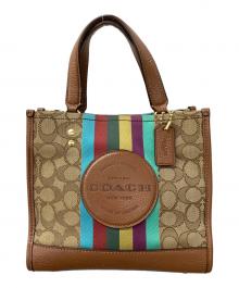 COACH（コーチ）の古着「シグネチャーデンプシートート」｜ブラウン