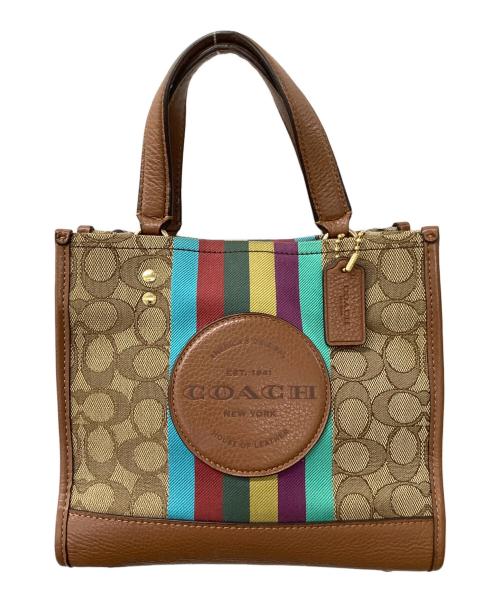 COACH（コーチ）COACH (コーチ) シグネチャーデンプシートート ブラウンの古着・服飾アイテム