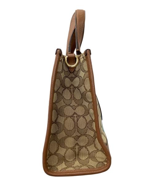 COACH（コーチ）COACH (コーチ) シグネチャーデンプシートート ブラウンの古着・服飾アイテム