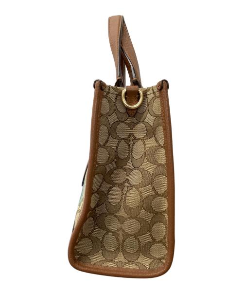 COACH（コーチ）COACH (コーチ) シグネチャーデンプシートート ブラウンの古着・服飾アイテム