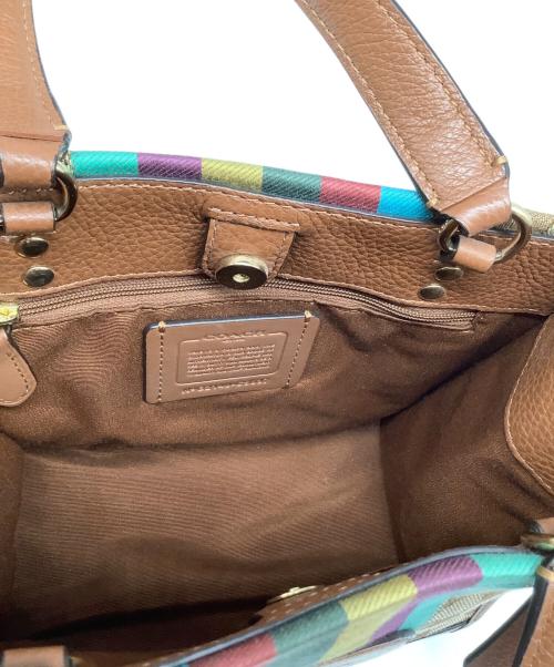 COACH（コーチ）COACH (コーチ) シグネチャーデンプシートート ブラウンの古着・服飾アイテム