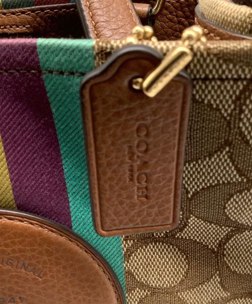 COACH（コーチ）COACH (コーチ) シグネチャーデンプシートート ブラウンの古着・服飾アイテム