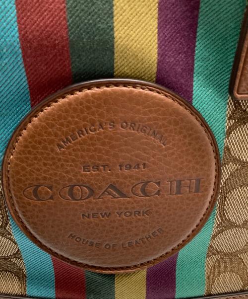 COACH（コーチ）COACH (コーチ) シグネチャーデンプシートート ブラウンの古着・服飾アイテム