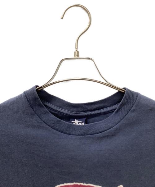 stussy（ステューシー）stussy (ステューシー) プリントTシャツ 紺タグ ネイビー サイズ:Mの古着・服飾アイテム
