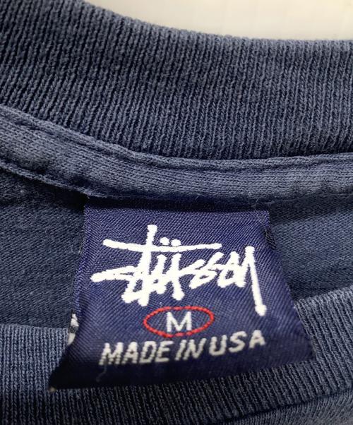 stussy（ステューシー）stussy (ステューシー) プリントTシャツ 紺タグ ネイビー サイズ:Mの古着・服飾アイテム