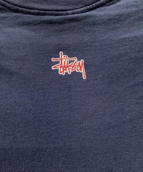 stussy（ステューシー）stussy (ステューシー) プリントTシャツ 紺タグ ネイビー サイズ:Mの古着・服飾アイテム