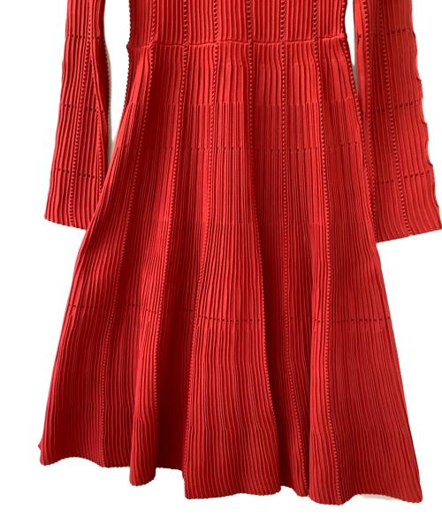 CELFORD（セルフォード）CELFORD (セルフォード) 長袖ワンピース レッド サイズ:38の古着・服飾アイテム