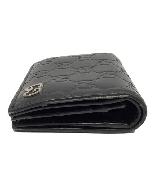 GUCCI（グッチ）GUCCI (グッチ) コンパクトウォレット ブラックの古着・服飾アイテム