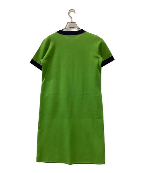 Yves Saint Laurent（イヴサンローラン）Yves Saint Laurent (イヴサンローラン) 半袖ワンピース 黄緑 サイズ:Mの古着・服飾アイテム