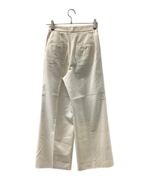 BALLSEY（ボールジィ）BALLSEY (ボールジィ) リネンレーヨンストレッチ タックストレートパンツ ベージュ サイズ:36 未使用品の古着・服飾アイテム