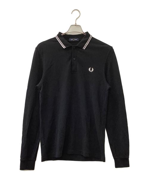 FRED PERRY（フレッドペリー）FRED PERRY (フレッドペリー) ポロシャツ ブラック×ホワイト サイズ:Mの古着・服飾アイテム