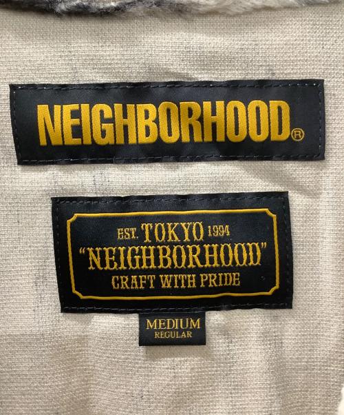 NEIGHBORHOOD（ネイバーフッド）NEIGHBORHOOD (ネイバーフッド) 長袖シャツ アイボリー×ブラック サイズ:Mの古着・服飾アイテム