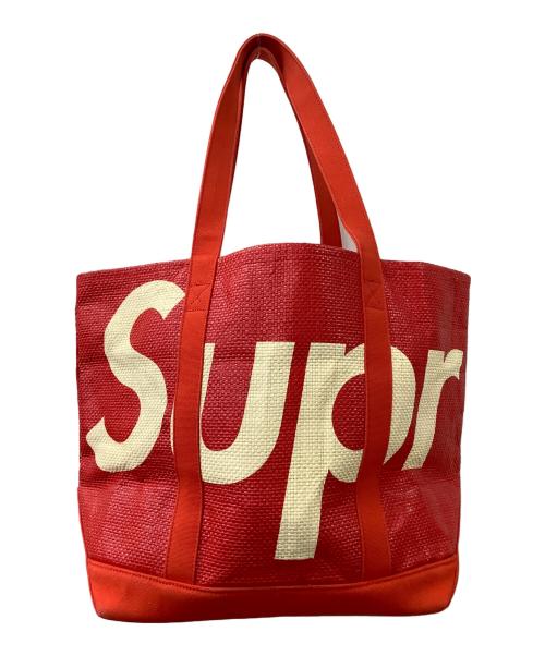 SUPREME（シュプリーム）SUPREME (シュプリーム) RAFFIA TOTE レッドの古着・服飾アイテム