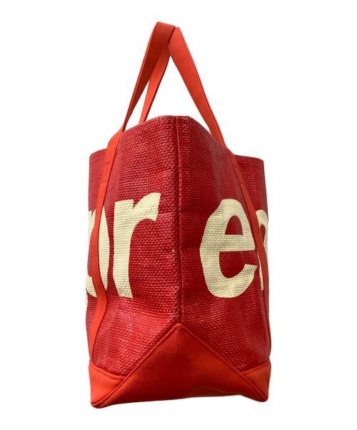 SUPREME（シュプリーム）SUPREME (シュプリーム) RAFFIA TOTE レッドの古着・服飾アイテム