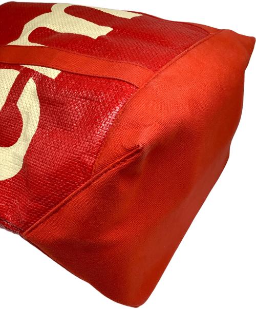 SUPREME（シュプリーム）SUPREME (シュプリーム) RAFFIA TOTE レッドの古着・服飾アイテム