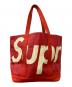 SUPREME (シュプリーム) RAFFIA TOTE レッド：16000円
